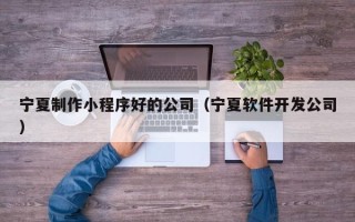 武威宁夏制作小程序好的公司（宁夏软件开发公司）